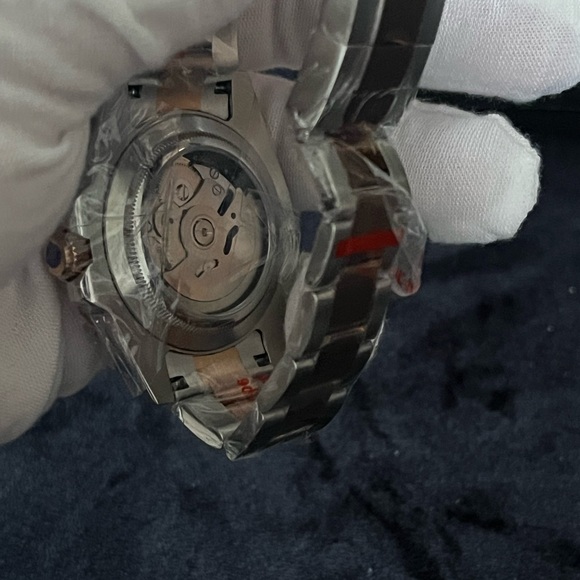 Seiko Mod Automatic Diver Watch Two Tone Rose Gold Yacht Style NH35
